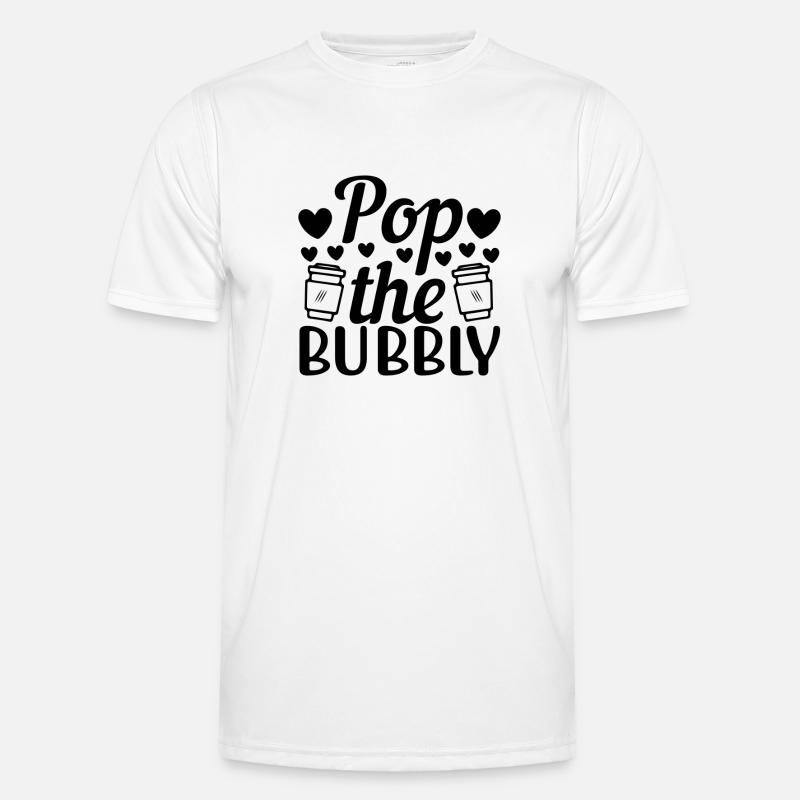 Pop the Bubbly - Men's Functional T-Shirt - white