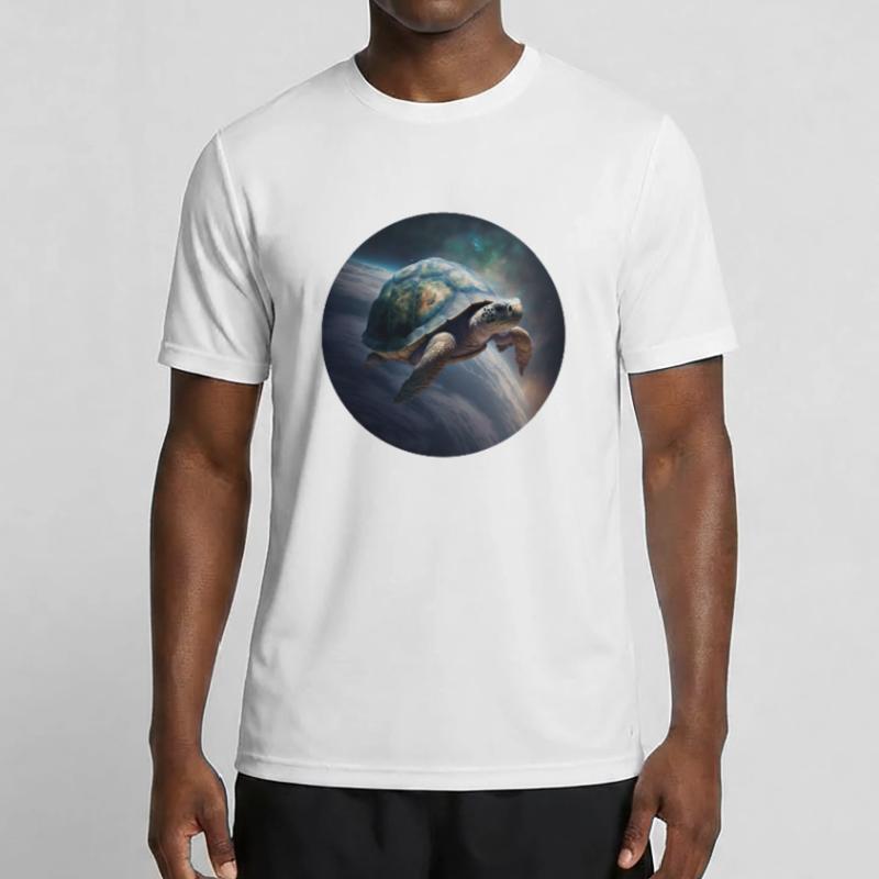 Mutter Erde schwebt langsam durch das Universum Männer Funktions-T-Shirt