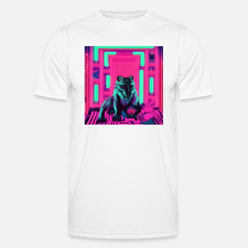 Wolf neon Men's Functional T-Shirt