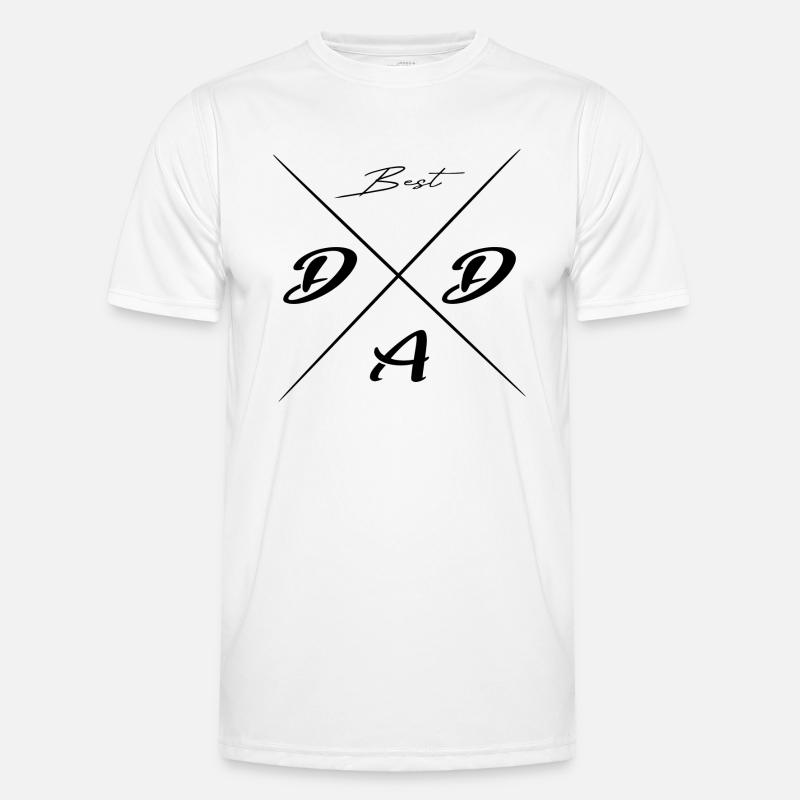 Best Dad Gift black - Men's Functional T-Shirt - white