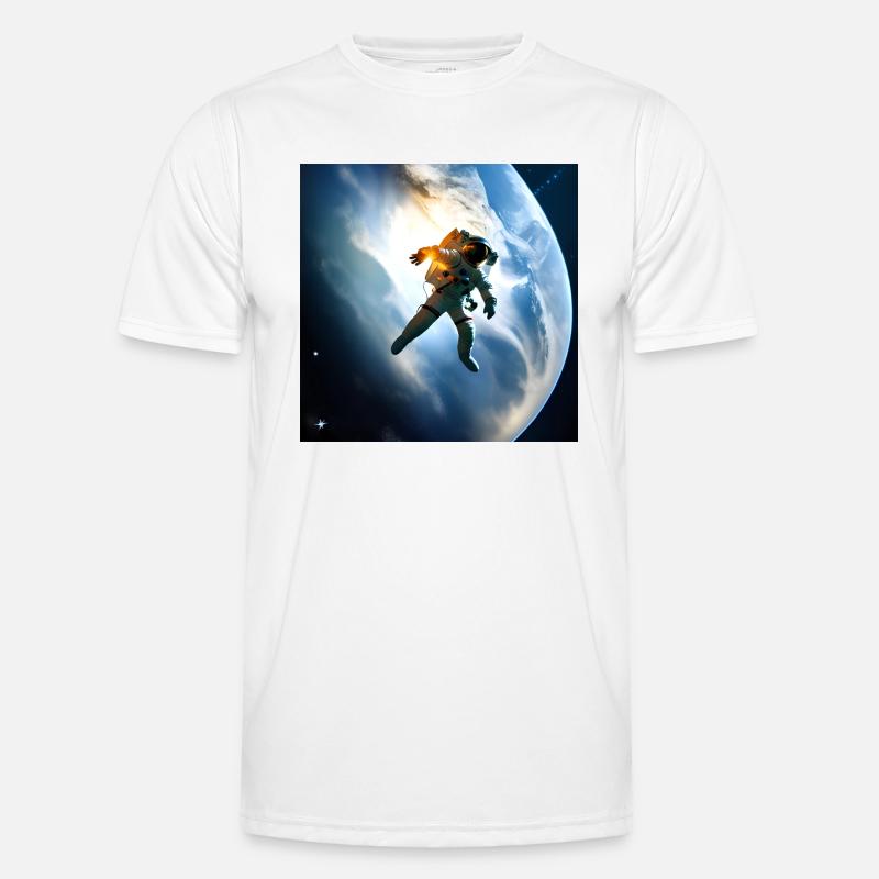 Un astronaute flotte dans l’espace T-shirt sport Homme
