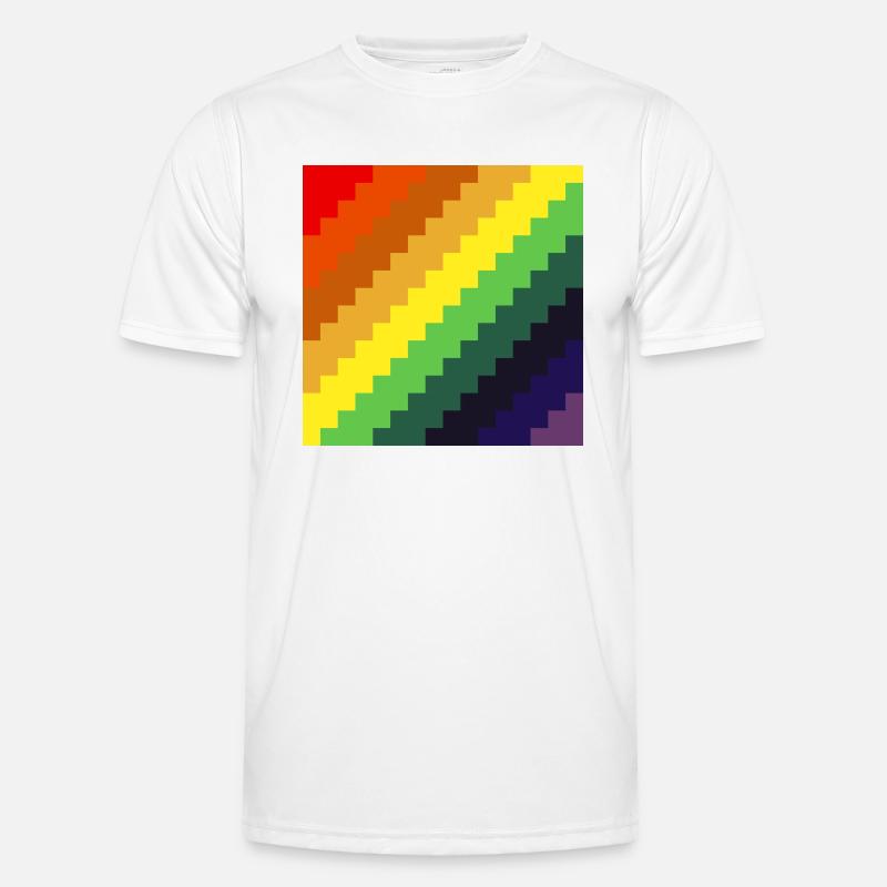 Pixelbogen - Männer Funktions-T-Shirt - Weiß