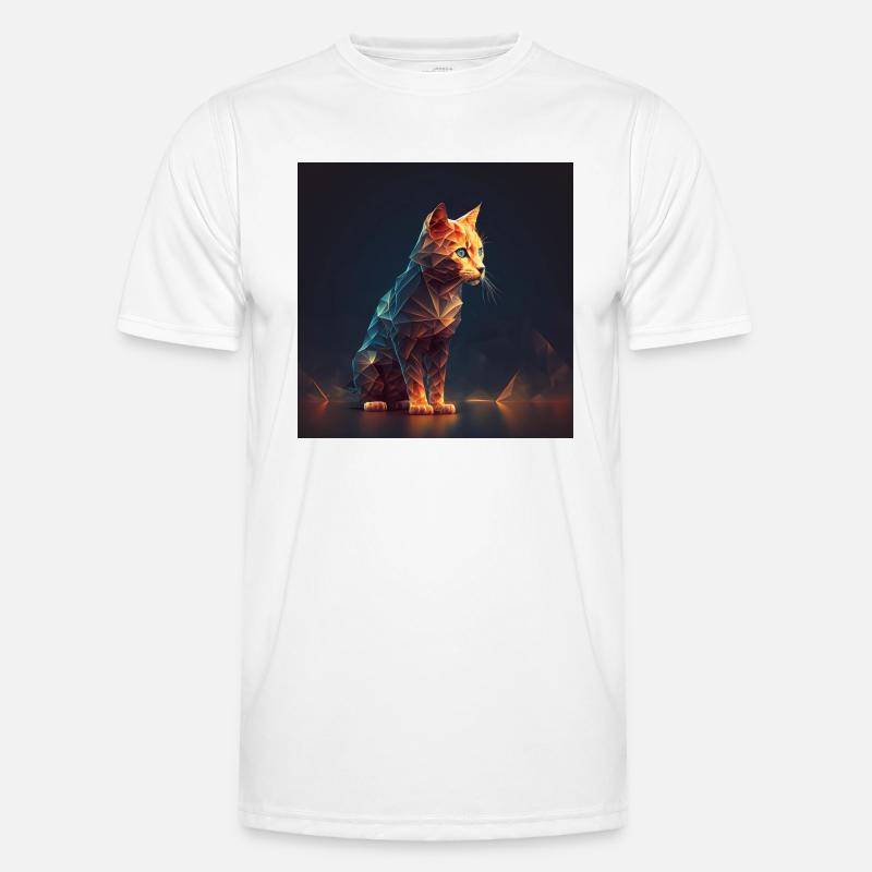 Cat Lights und Forms 2 Männer Funktions-T-Shirt