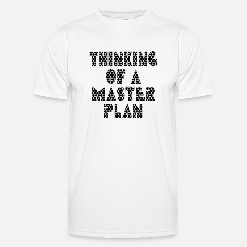 Denken an einen Masterplan schwarz - Männer Funktions-T-Shirt - Weiß