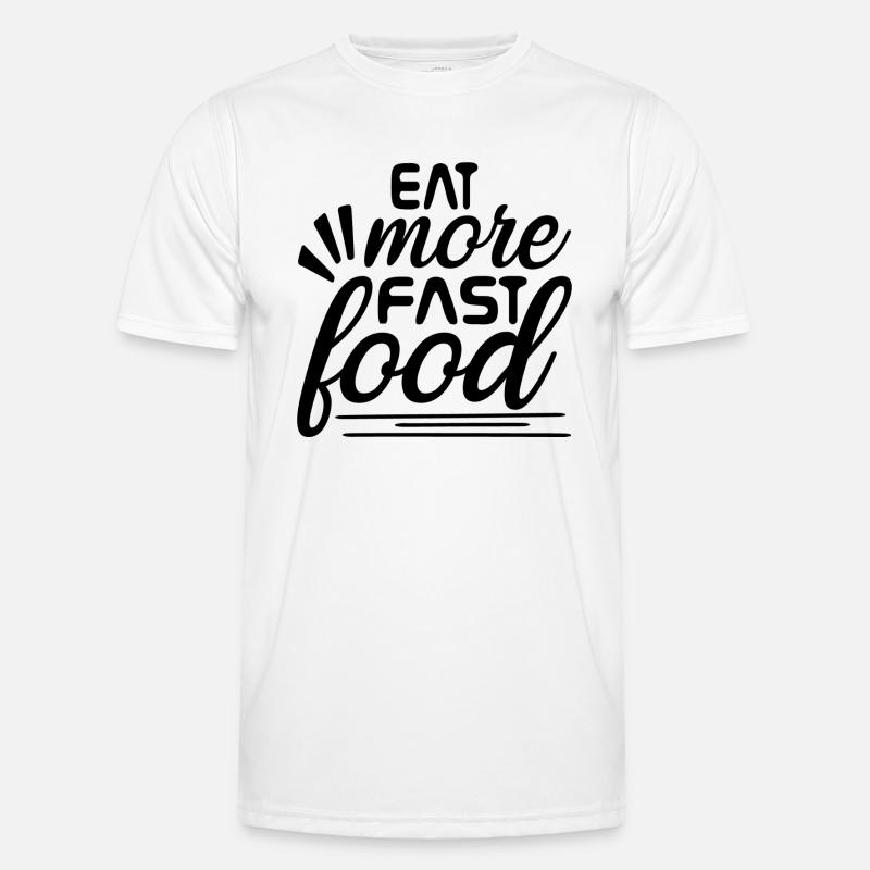 Mangez plus de restauration rapide T-shirt sport Homme