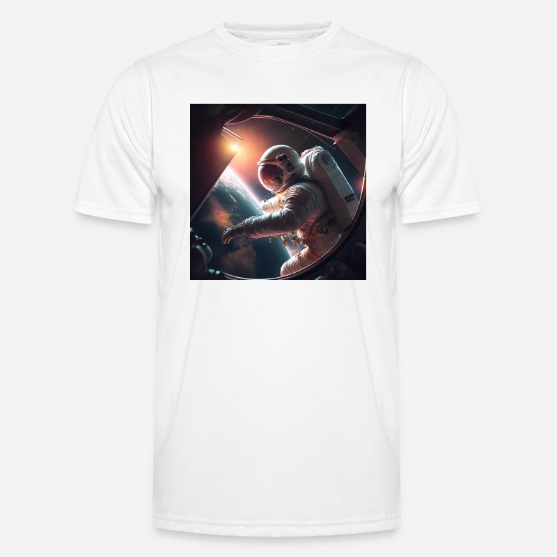 Astronaut in a perilous spacewalk - Men's Functional T-Shirt - white