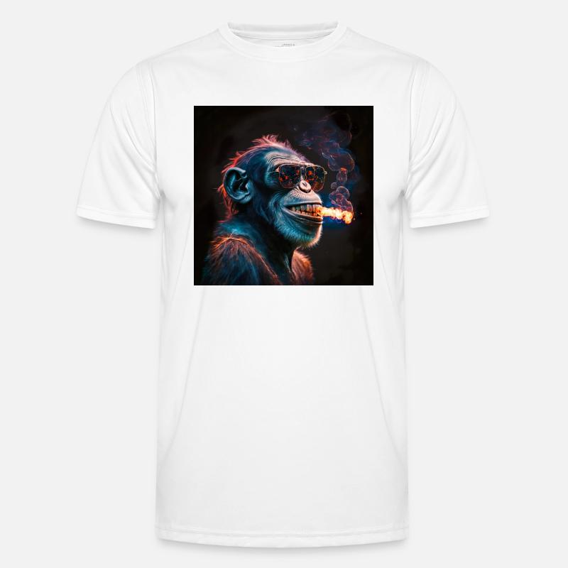 Cool Monkey, generative KI Männer Funktions-T-Shirt