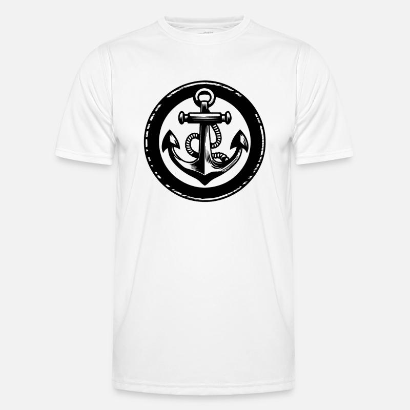 Anker Boot Schiff Nautik Männer Funktions-T-Shirt
