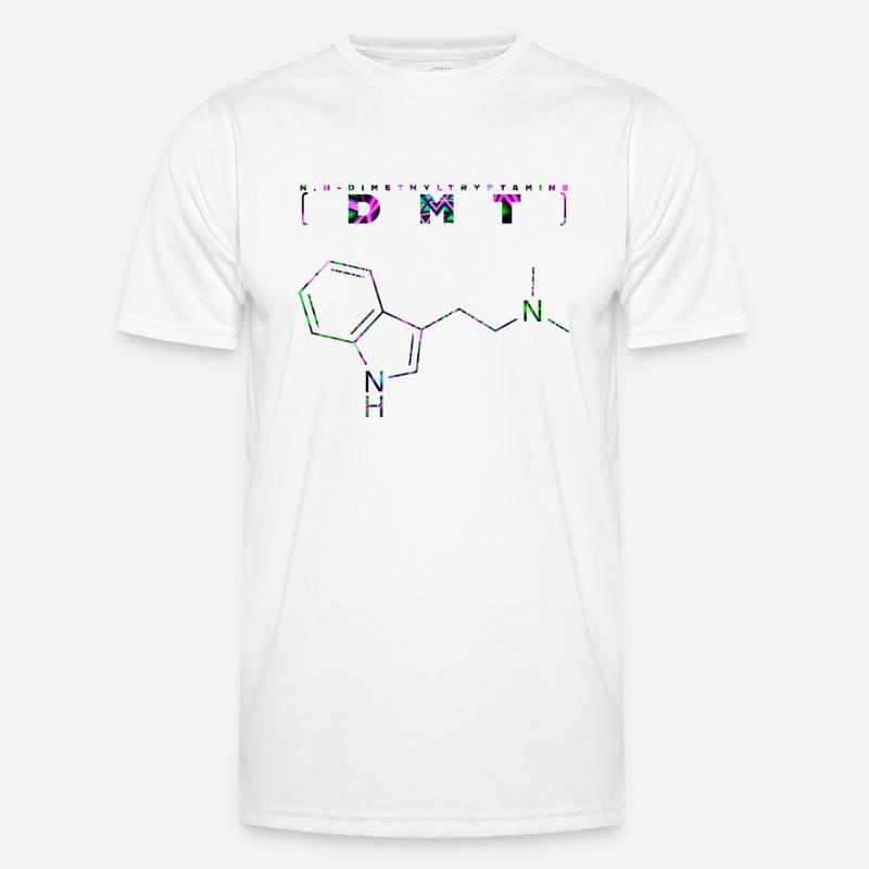 dmt molecule - Men's Functional T-Shirt - white