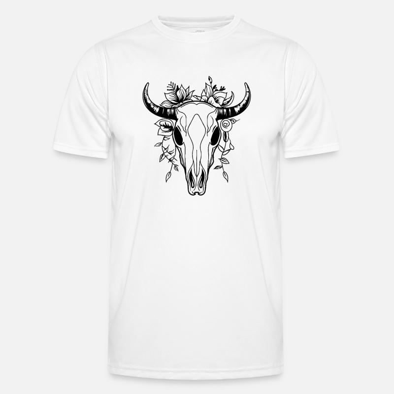 Cow Skull Boho Men's Functional T-Shirt
