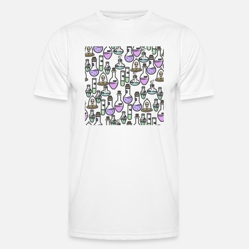 Magic potion bottles pattern - Men's Functional T-Shirt - white