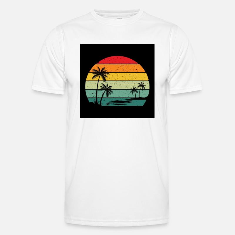 Retro Sunset Men's Functional T-Shirt