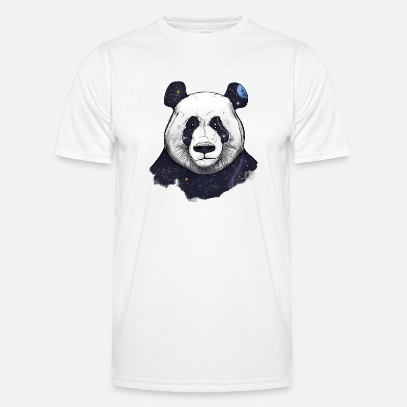 Space panda T-shirt sport Homme