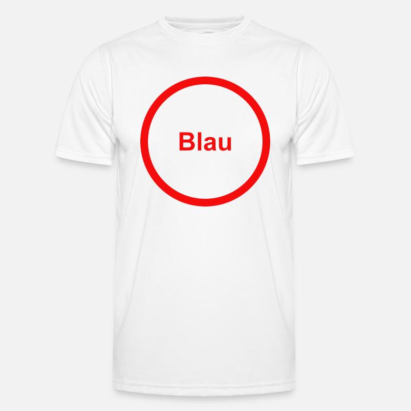 Blau Männer Funktions-T-Shirt