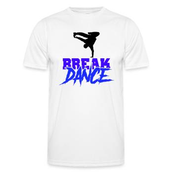 Break Dance - Men's Functional T-Shirt - white - Front - AI Model Male 178 dark (178cm)
