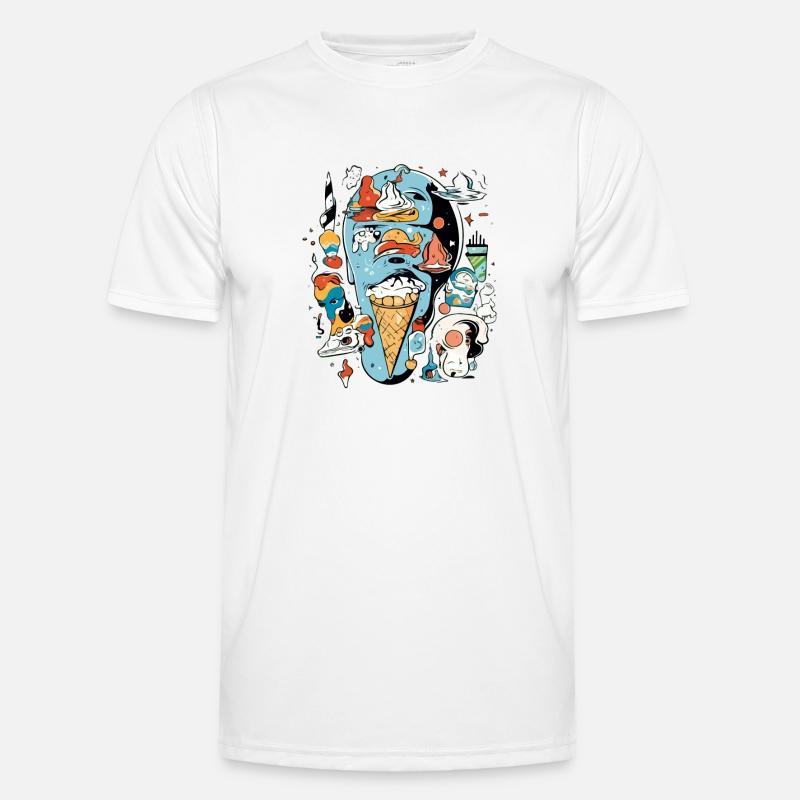 Der Eisfresser - Männer Funktions-T-Shirt - Weiß