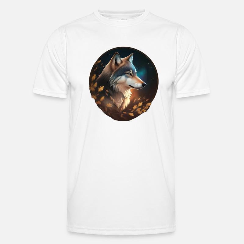 wolf - Men's Functional T-Shirt - white