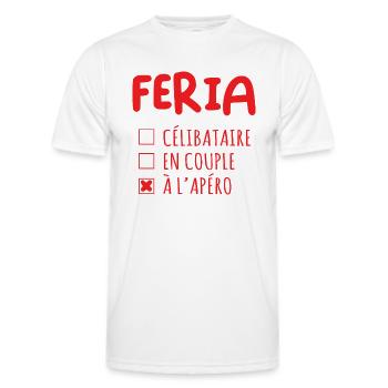 Feria apéro alcool humour - T-shirt sport Homme - blanc - Devant - AI Model Male 178 dark (178cm)
