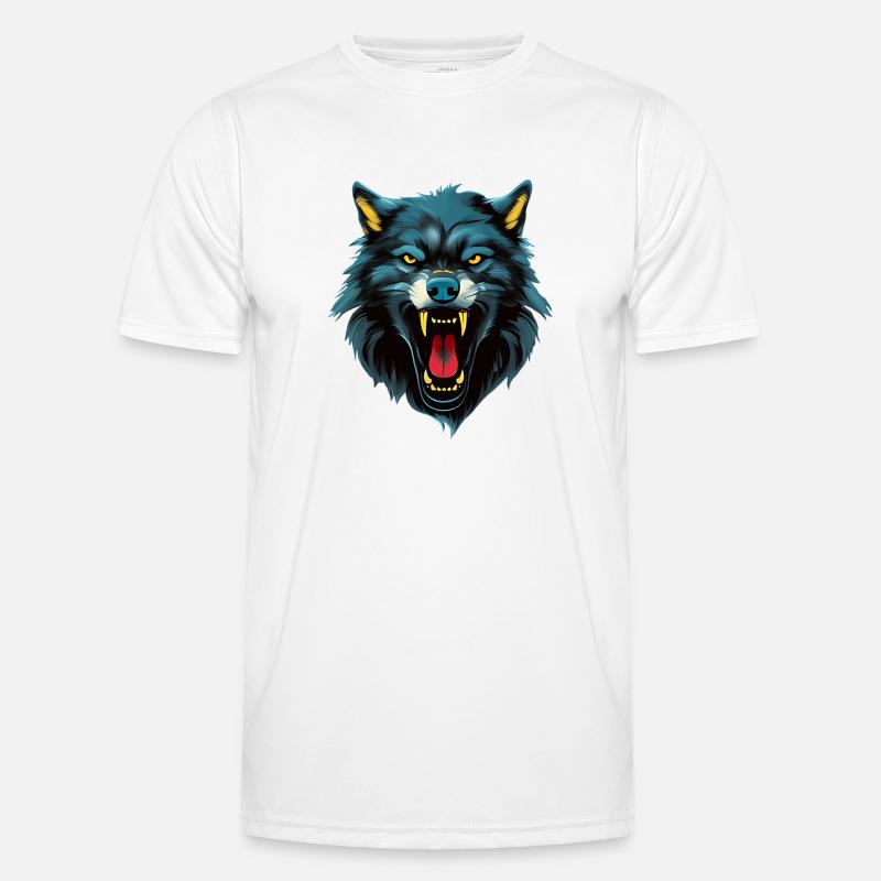 wütender Wolf Männer Funktions-T-Shirt