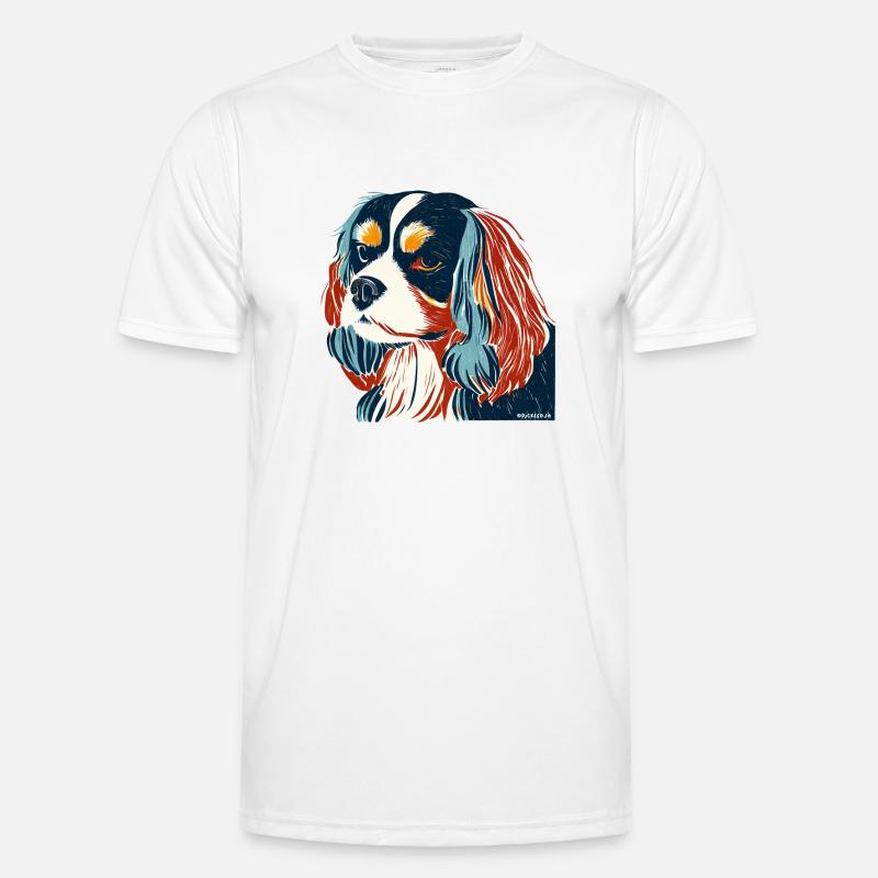 Cavalier King Charles Spaniel Kunst Männer Funktions-T-Shirt