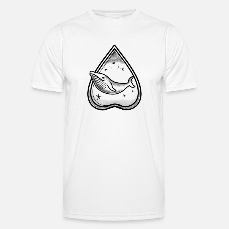 Ouija Board Pointer Wal und Sterne Männer Funktions-T-Shirt