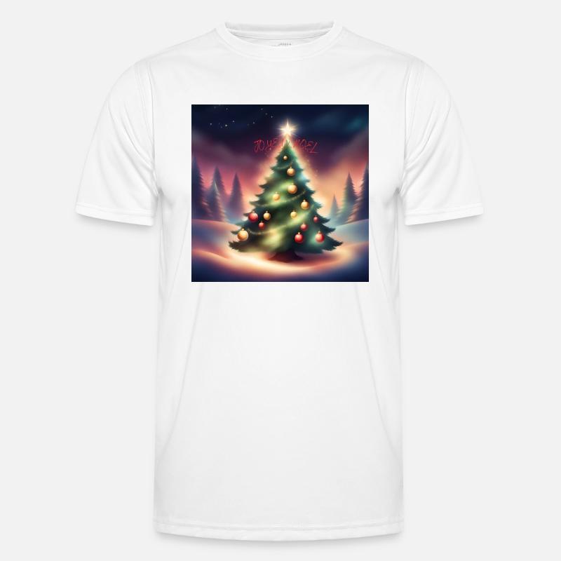 Froher Weihnachtsbaum Männer Funktions-T-Shirt