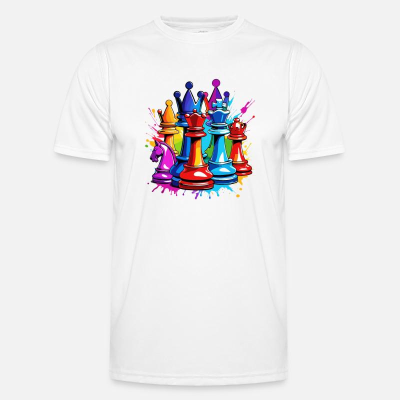 Chess / Pieces / Strategy / Brain Teaser / Nerd Men's Functional T-Shirt