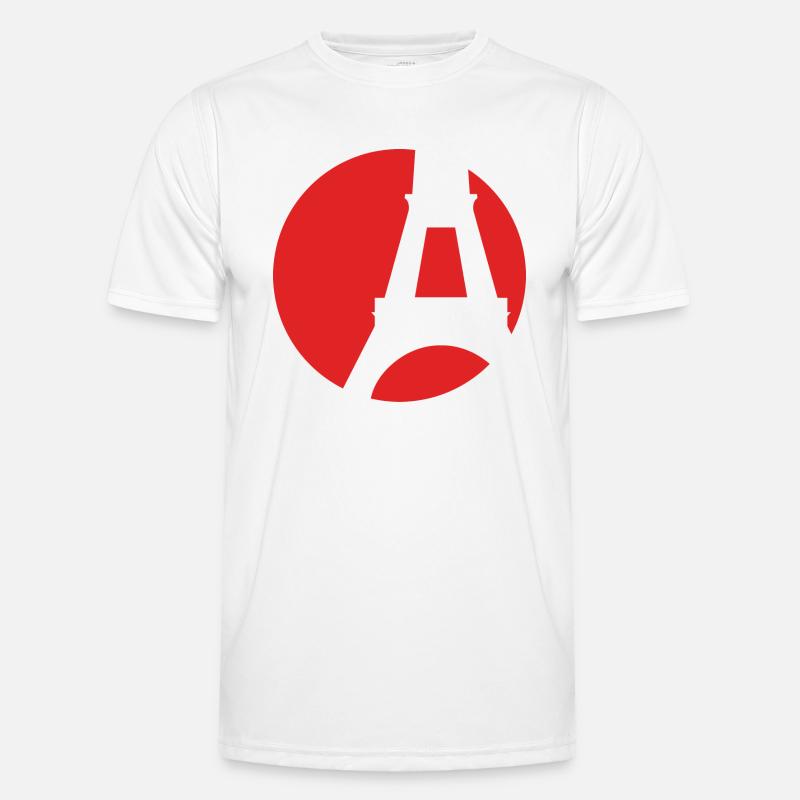 The Eiffel Tower Paris red silhouette Men's Functional T-Shirt