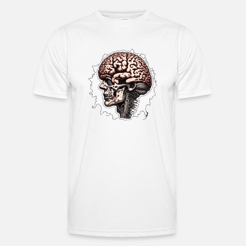 Brain / Knowledge / Intelligence / Clever / Thinking - Men's Functional T-Shirt - white
