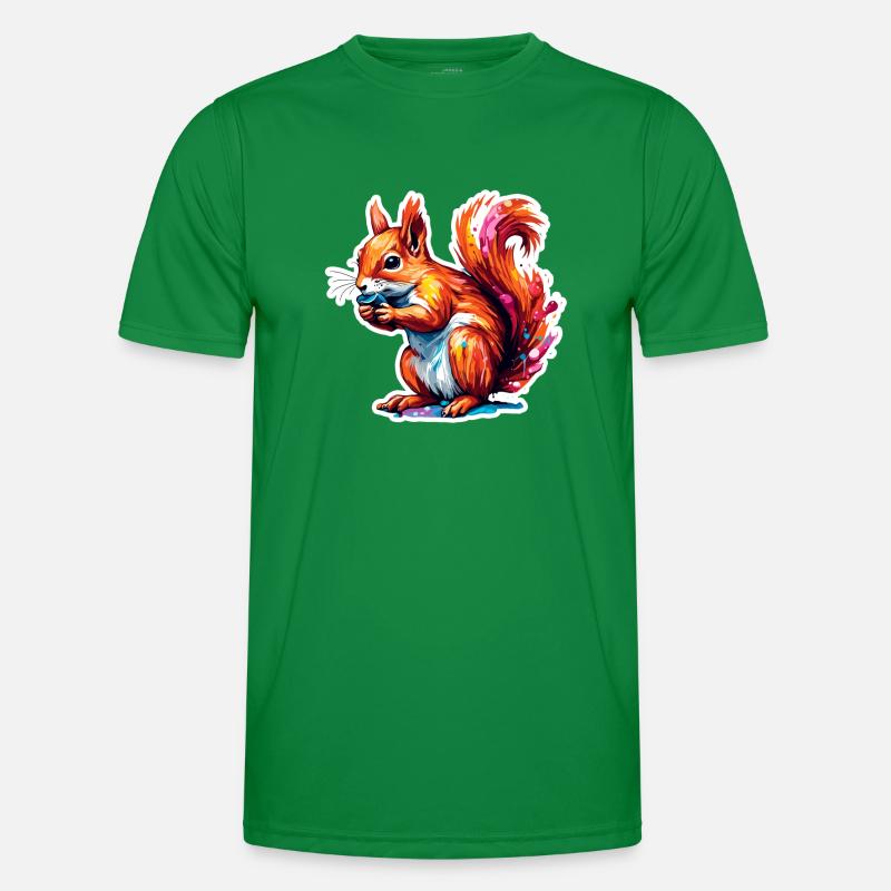 Eichhörnchen / Tier / Nagetier / Waldtier / Comic Männer Funktions-T-Shirt