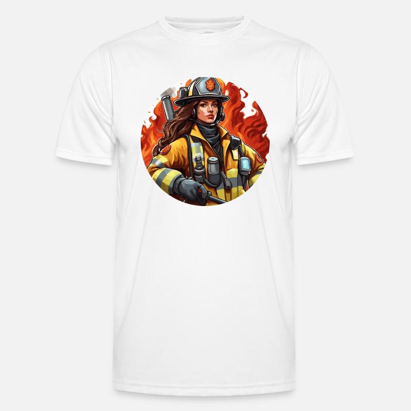 Firefighter / Fire / Fire / Extinguish / Heroine Men's Functional T-Shirt