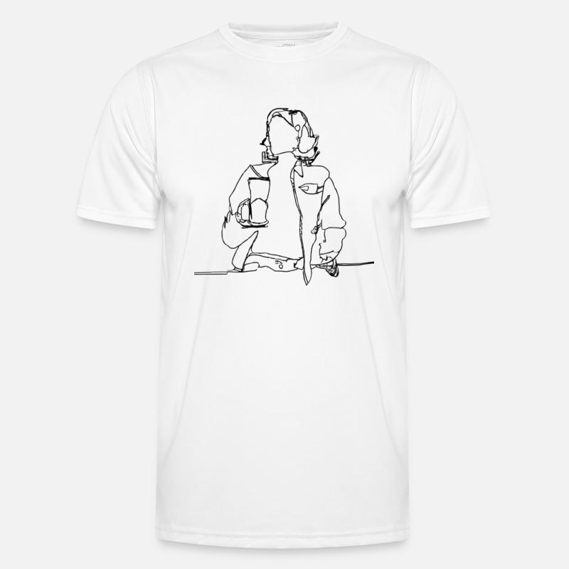 Frau mit Bier Männer Funktions-T-Shirt