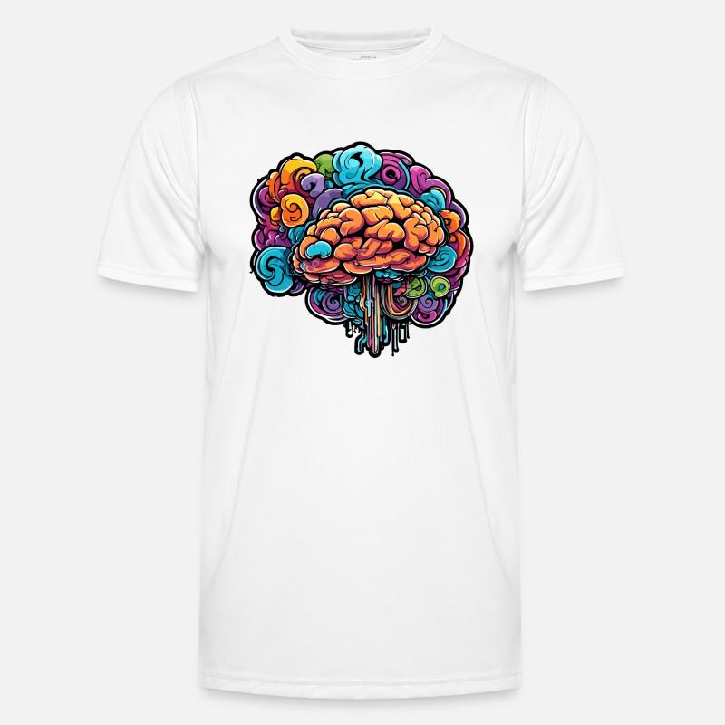 Brain / Knowledge / Intelligence / Clever / Thinking - Men's Functional T-Shirt - white