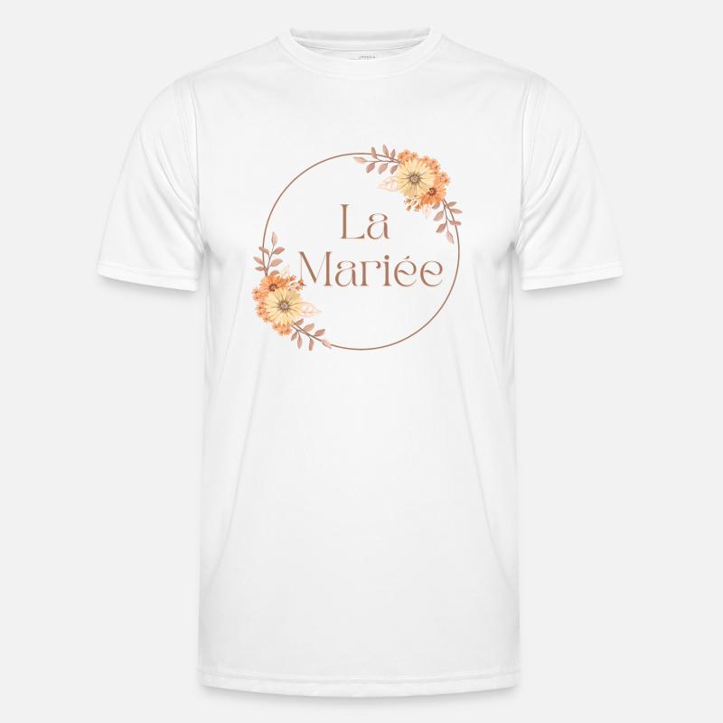 Die Blumenbraut - Braut Geschenkidee - Männer Funktions-T-Shirt - Weiß