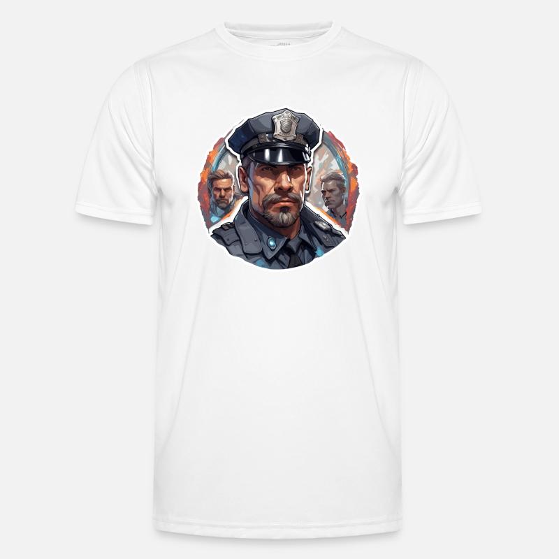 Polizei / Einsatz / Beruf / Job / Einsatzkräfte - Männer Funktions-T-Shirt - Weiß