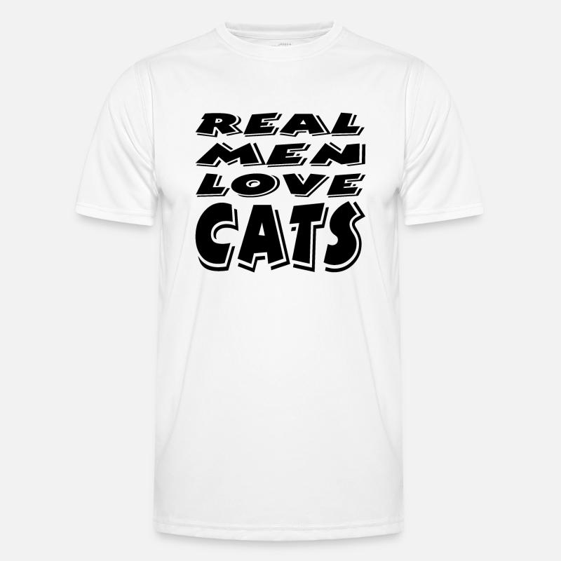 Katze - Männer Funktions-T-Shirt - Weiß