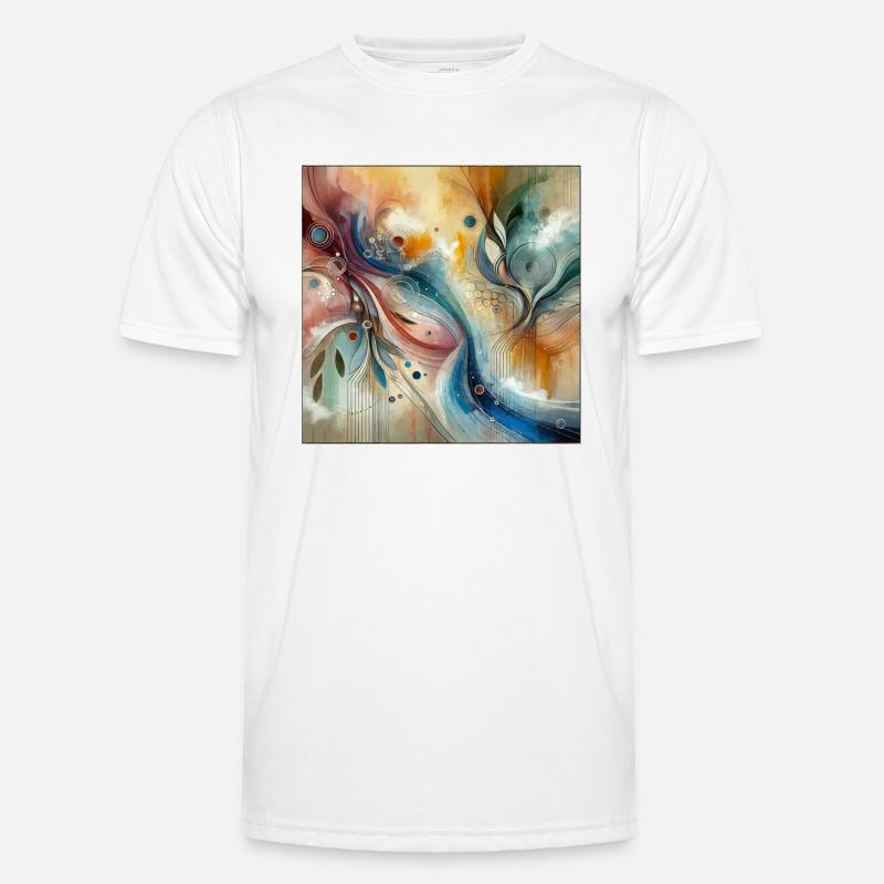Energiegeladene Essenz - Abstraktes Gemälde Männer Funktions-T-Shirt