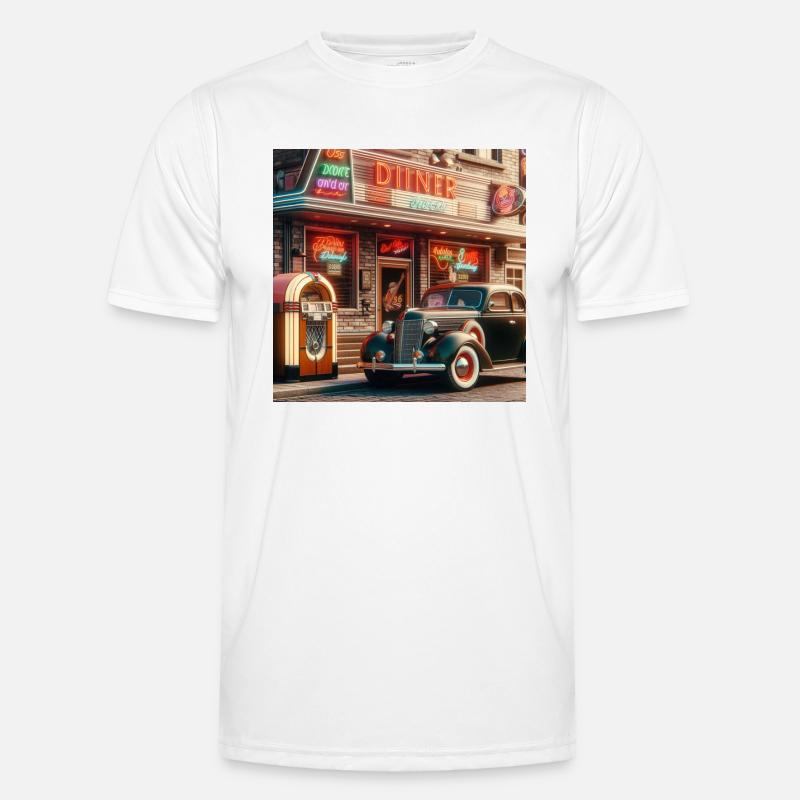 Diner jukebox T-shirt sport Homme