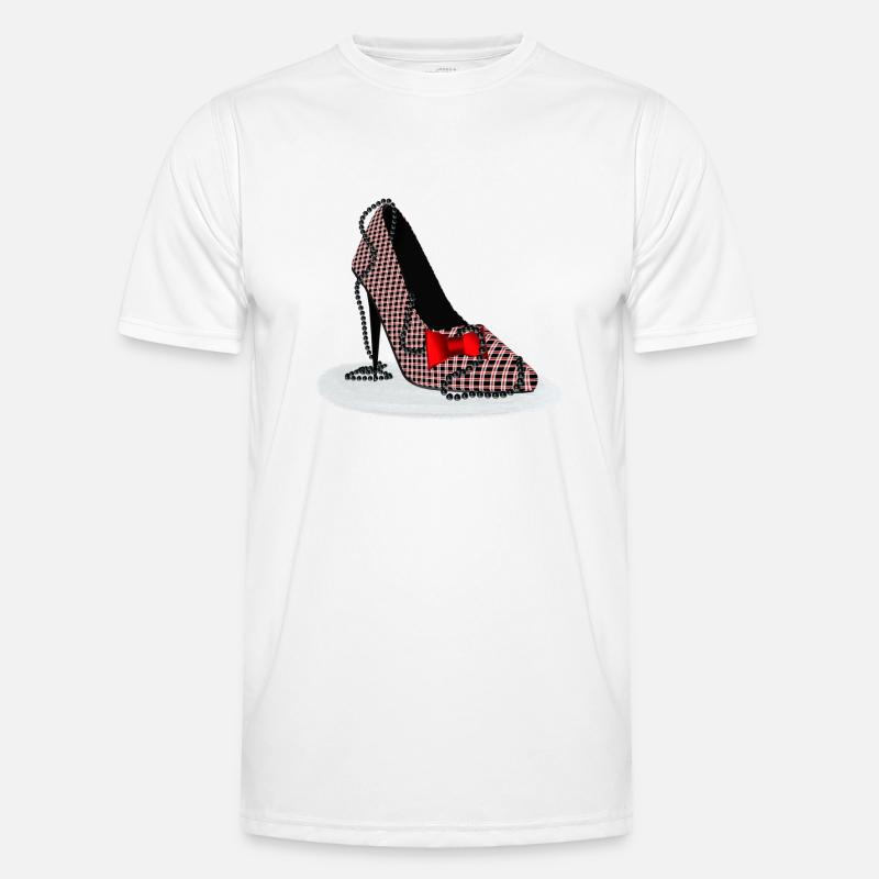 High Heels – Scottish Check Pattern Men's Functional T-Shirt