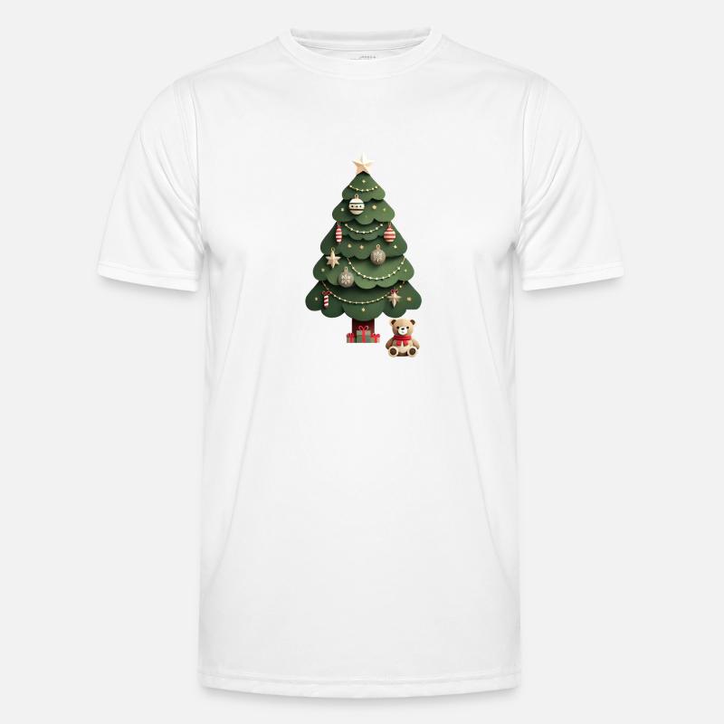 Tannenbaum mit Teddys Männer Funktions-T-Shirt