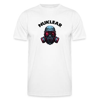 Gas mask - Men's Functional T-Shirt - white - Front - AI Model Male 178 dark (178cm)