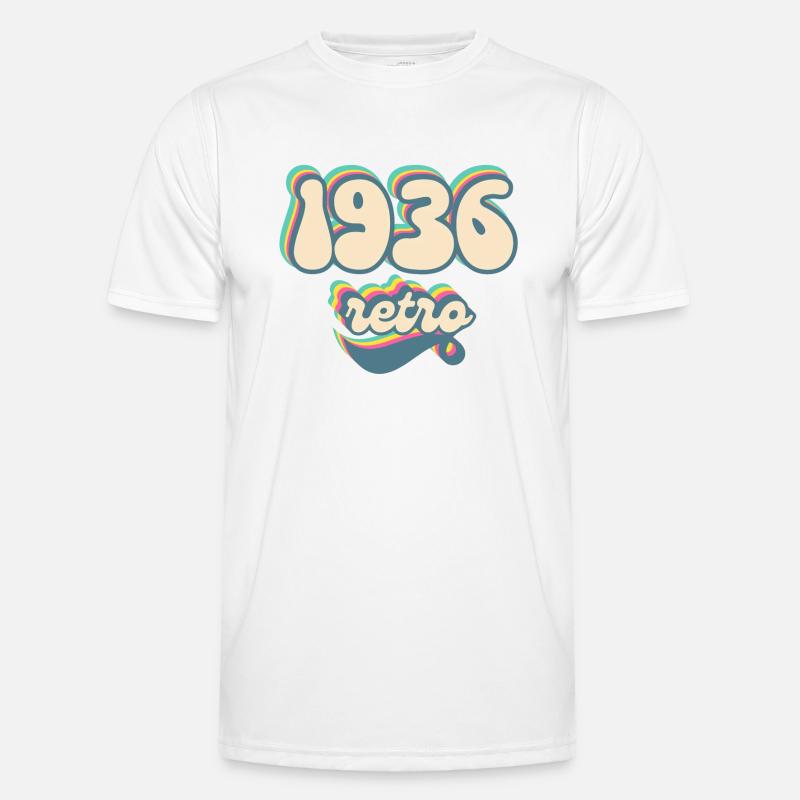 1936 retro gift idea - Men's Functional T-Shirt - white