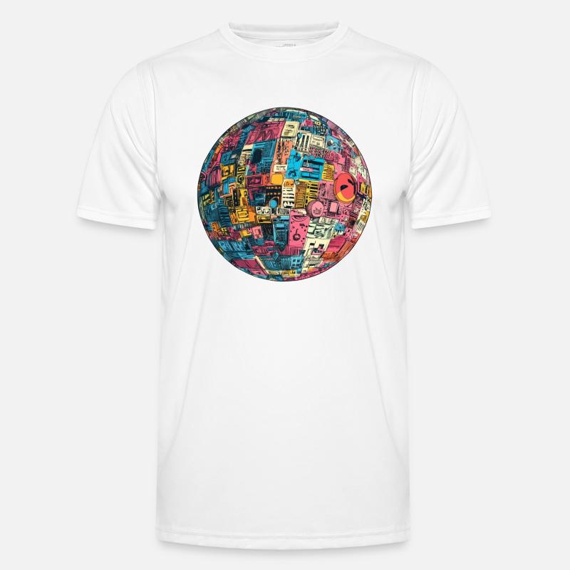 Retro-Future Sphere: Technicolor Vision! Männer Funktions-T-Shirt