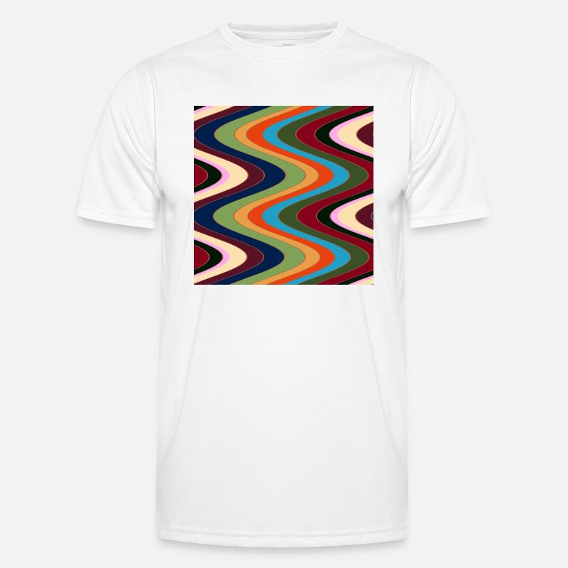 Abstract Art with Linear Patterns Men's Functional T-Shirt