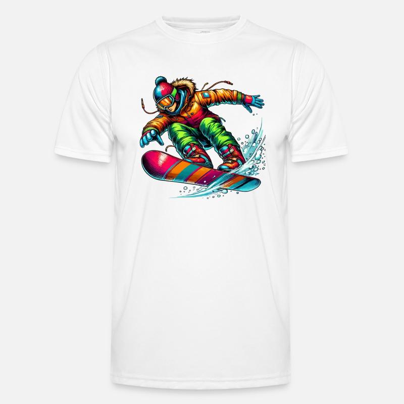 snowboarder Männer Funktions-T-Shirt