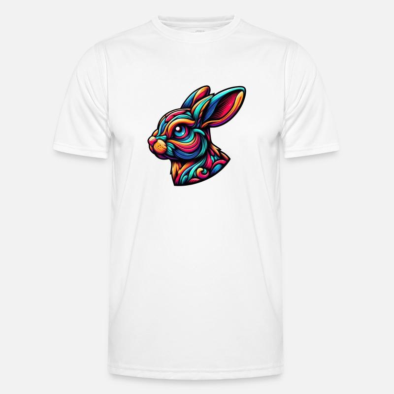 Abstract Rabbit Illustration Men's Functional T-Shirt