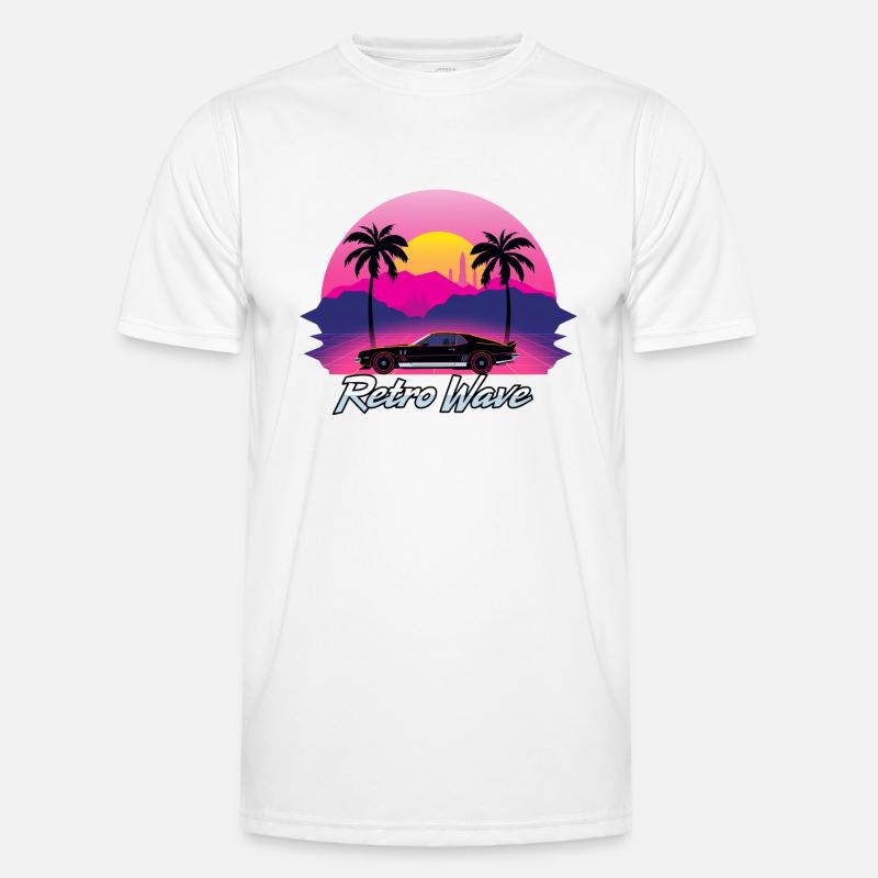 Neon Retro Synthwave T-shirt sport Homme