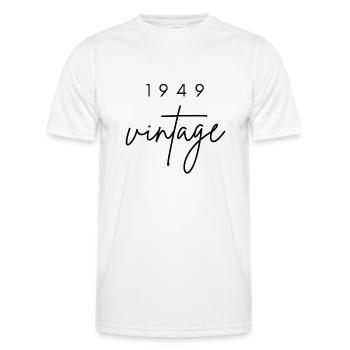 Vintage 1949 Anniversary - Men's Functional T-Shirt - white - Front - AI Model Male 178 dark (178cm)