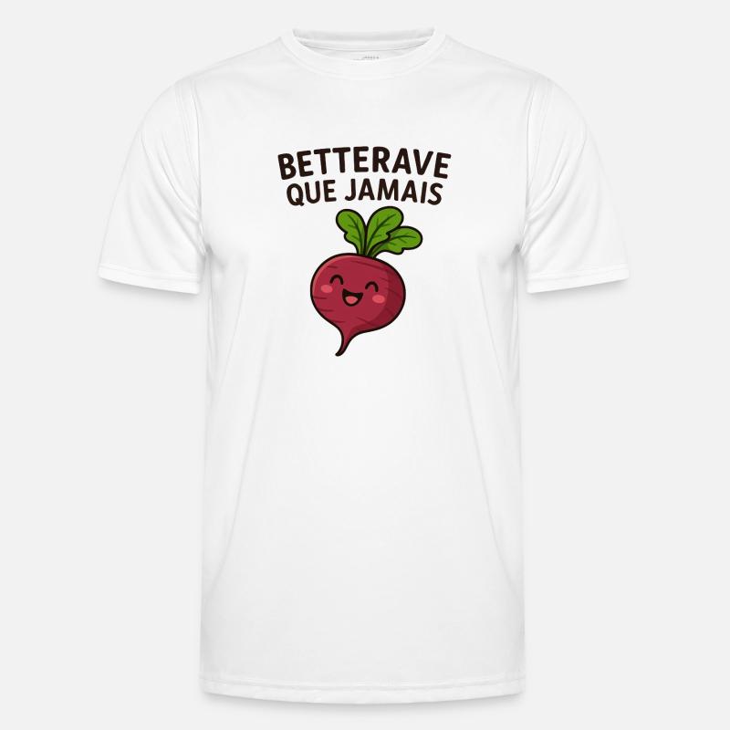 Beetroot with a vegetable - Men's Functional T-Shirt - white