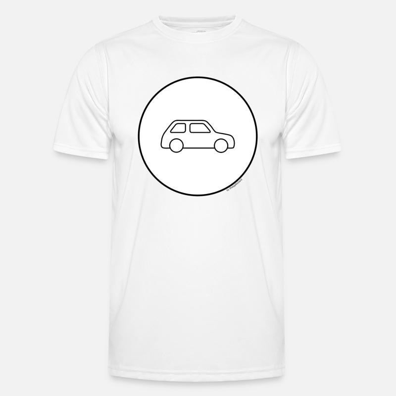 einfach ein Auto - Männer Funktions-T-Shirt - Weiß